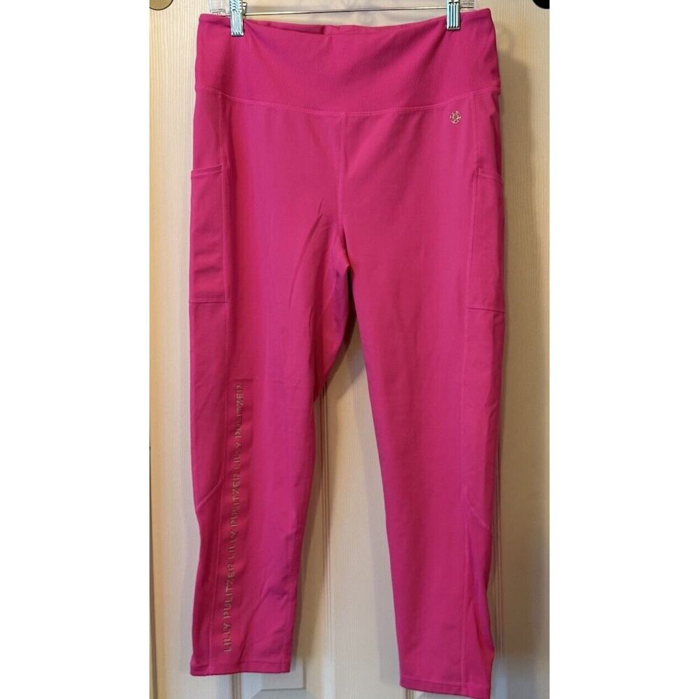 Lilly Pulitzer Leggings Women XL Pink UPF 50+ Luxletic 25" Island MidRise Jogger